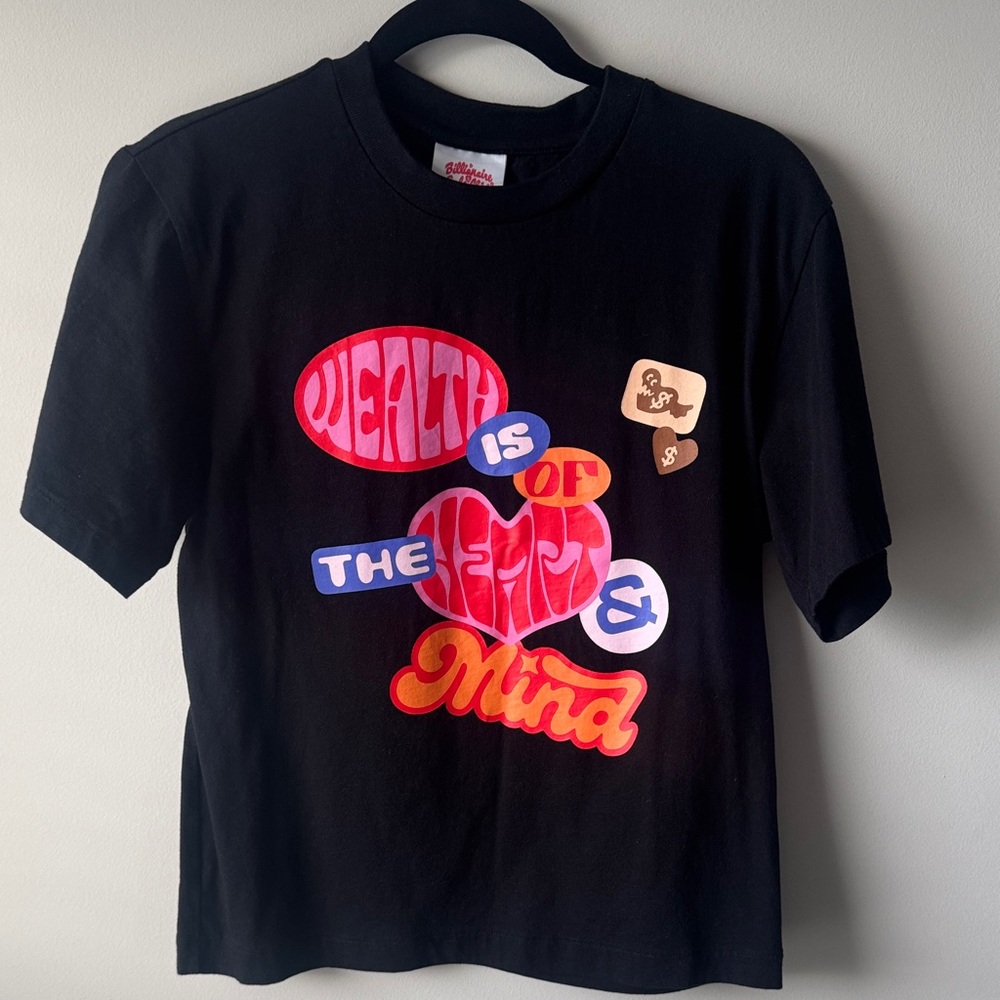 Billionaire Boys Club Black Tee with Red and Blue Graphic